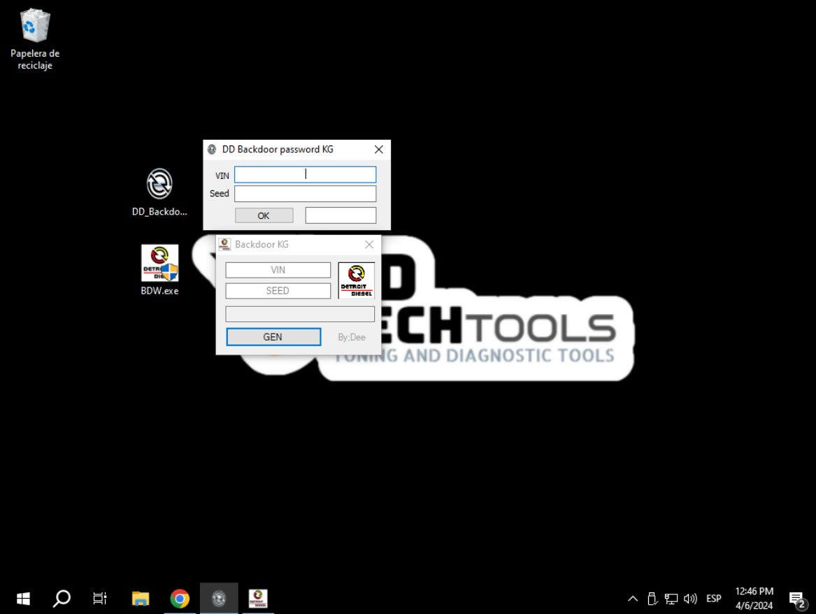 Detroit Diesel Backdoor Passwords Generator v1