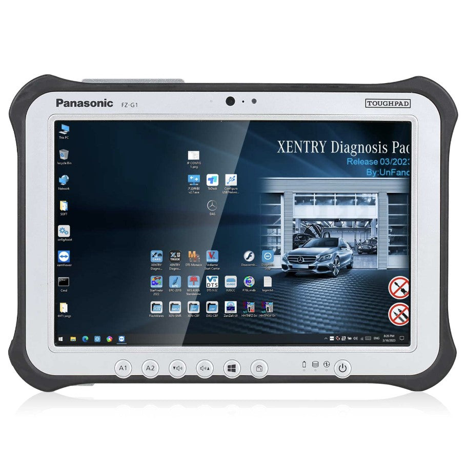 KIT Mercedes Benz Tab Panasonic TOUCHPAD FZ-G1 / Interfaz Super MB PRO M6+ / Software Xentry 2023